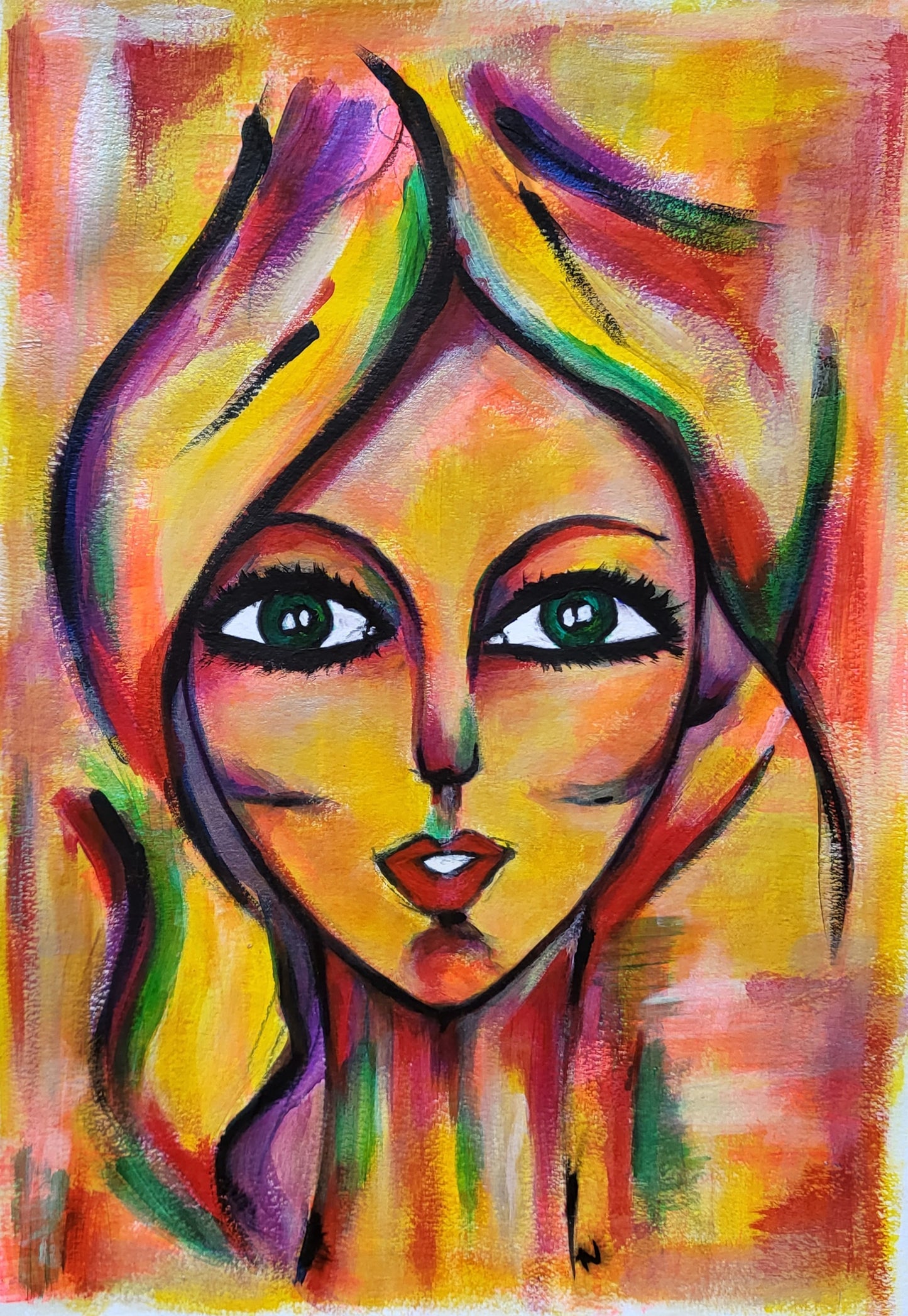 Portraits: Vera / Acrylic on paper