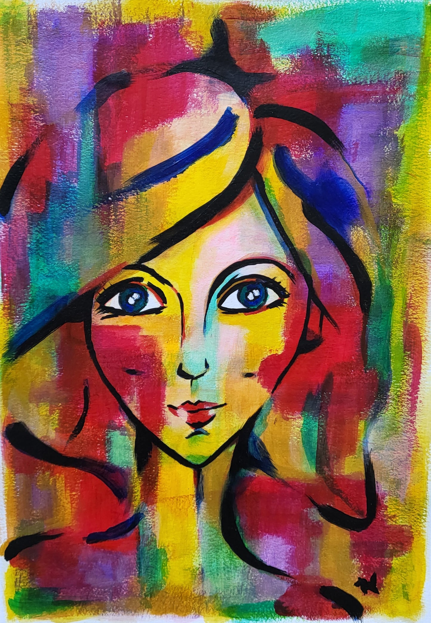 Portraits: Marina / Acrylic on paper