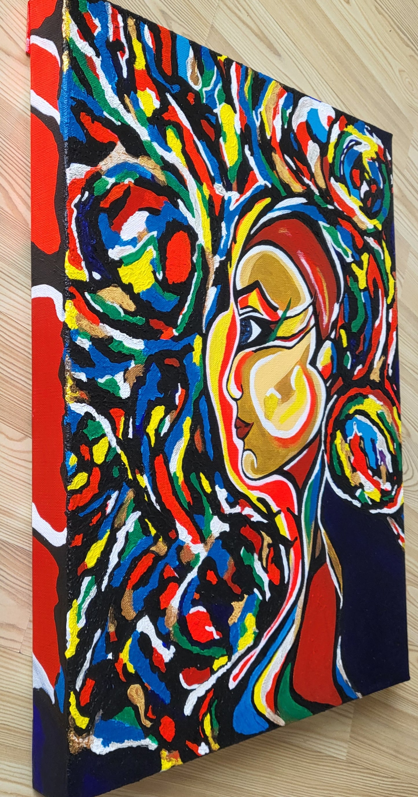 Inner world: Enter, breathe it all in / Mixed media on canvas