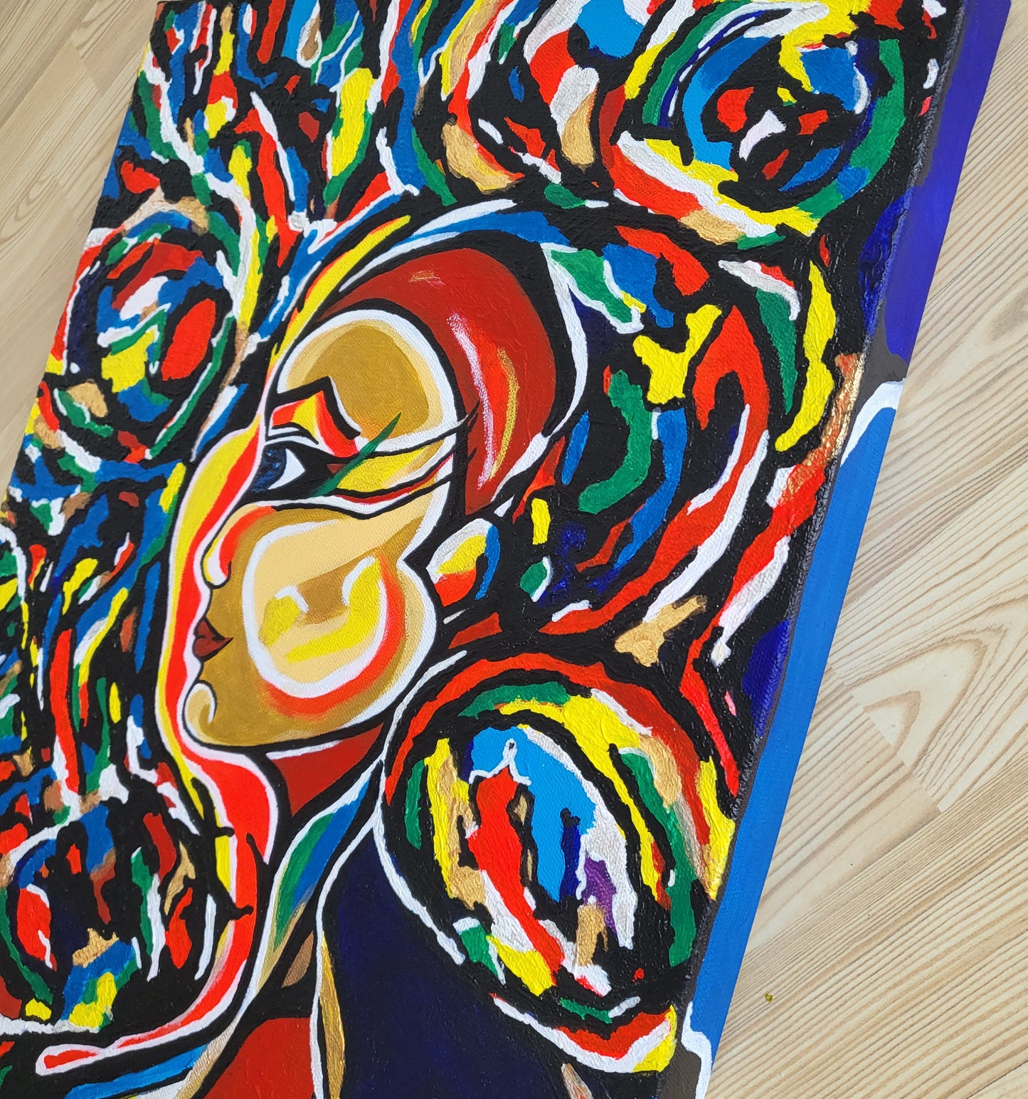 Inner world: Enter, breathe it all in / Mixed media on canvas