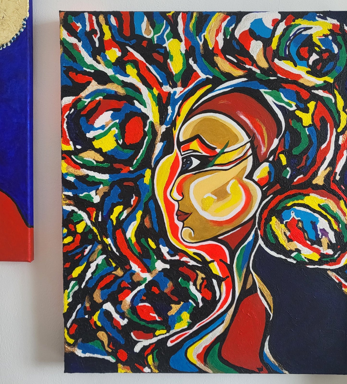 Inner world: Enter, breathe it all in / Mixed media on canvas