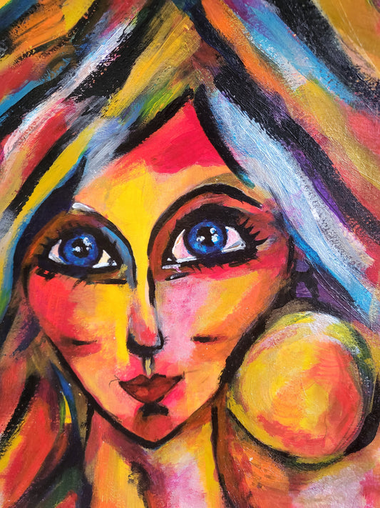 Portraits: Marie / Acrylic on paper