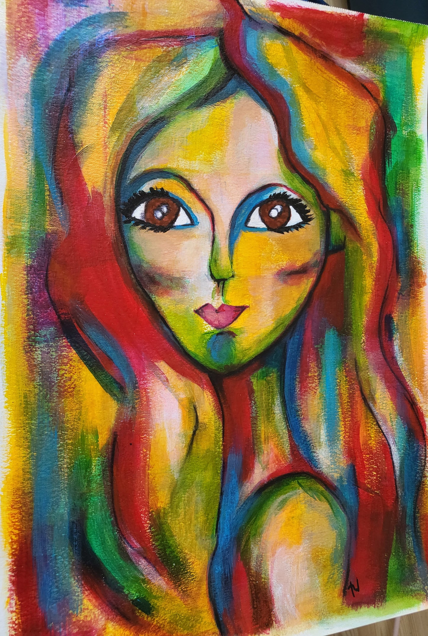Portraits: Monika / Acrylic on paper