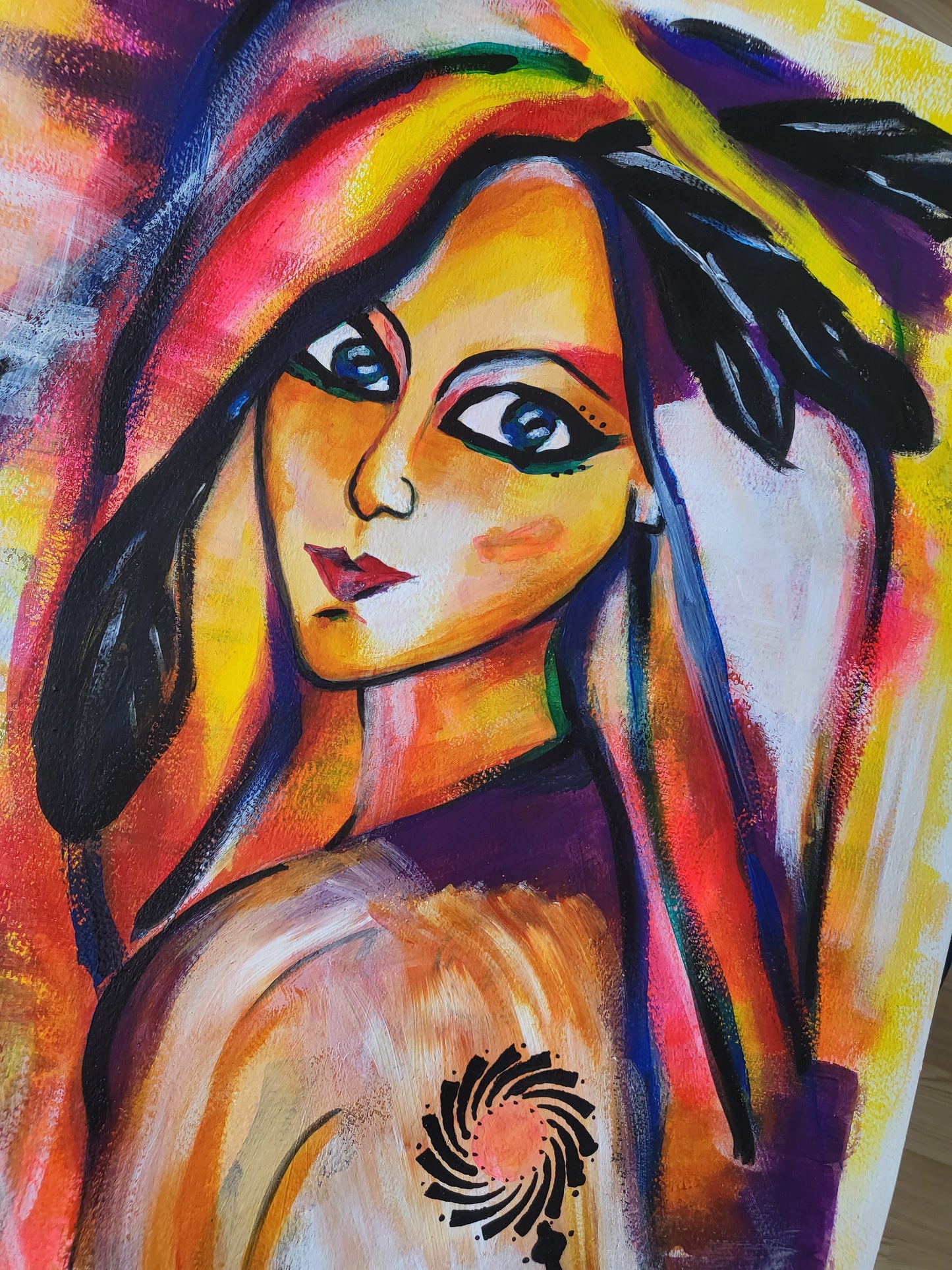 Guides: Raven woman 𓂀 / Acrylic on paper