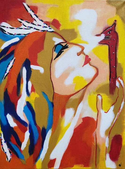 Guides: Silent whisperer 🐆 / Acrylic on canvas