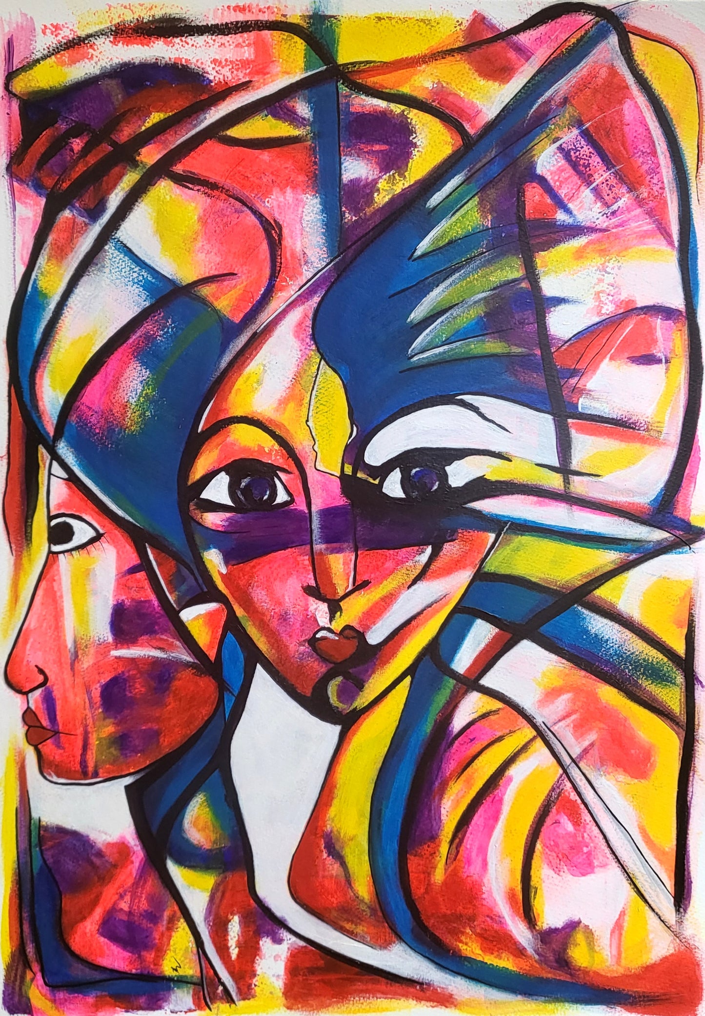 Inner world: The male principle in us / Mixed media on paper